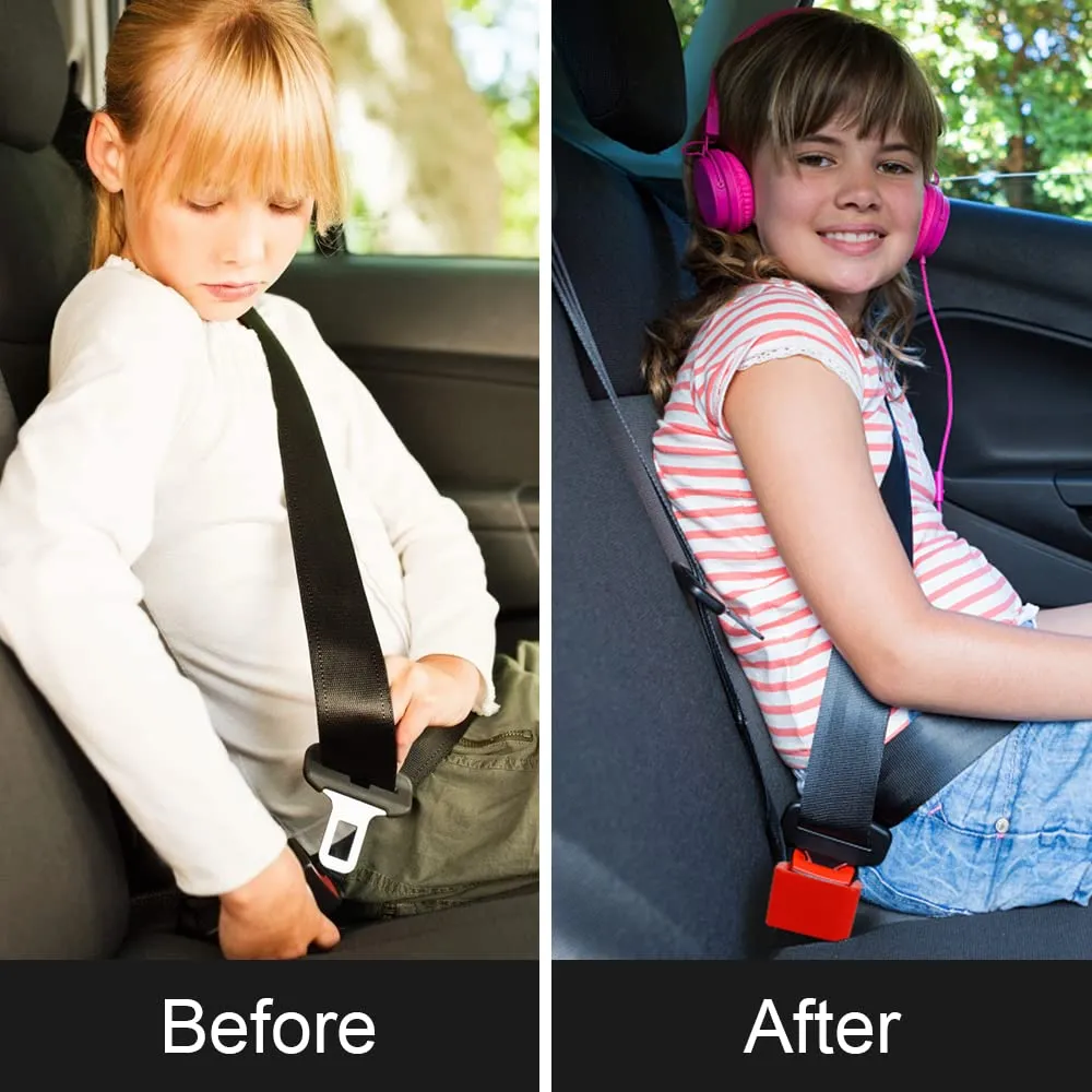 Morlike Silicone Belt Buckle Seatbelt Holder (RED)