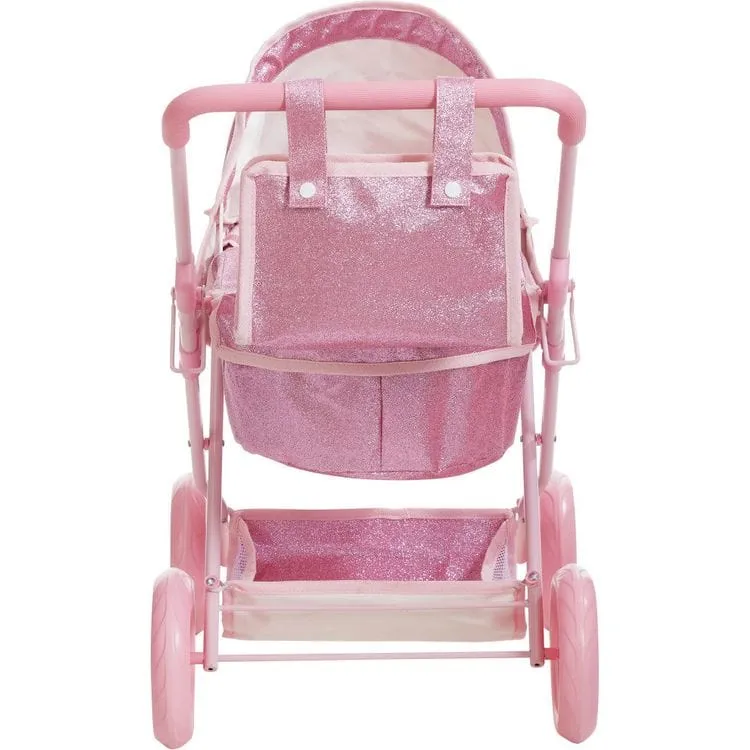 Olivia's Little World Baby Doll Bassinet Pram with Cover