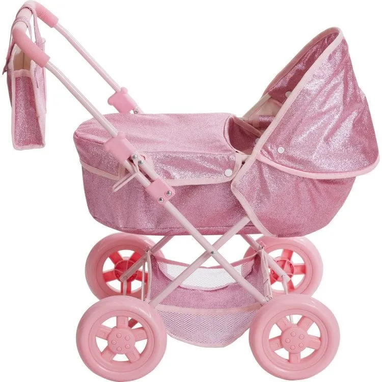 Olivia's Little World Baby Doll Bassinet Pram with Cover