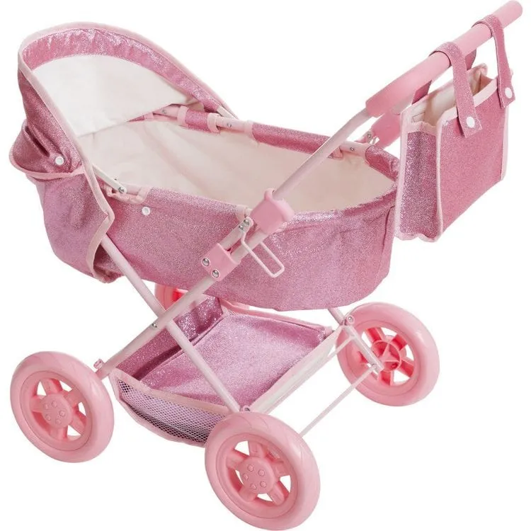 Olivia's Little World Baby Doll Bassinet Pram with Cover