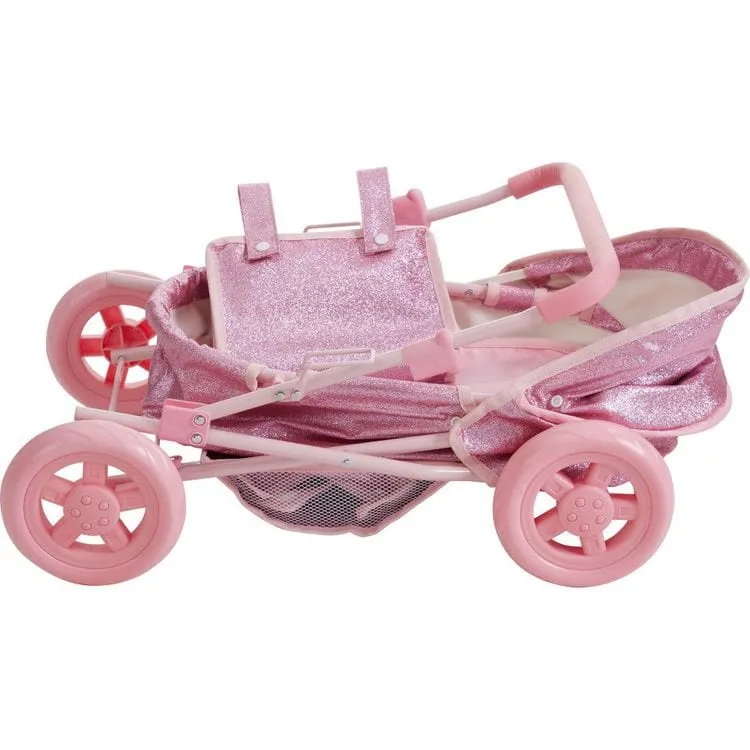 Olivia's Little World Baby Doll Bassinet Pram with Cover
