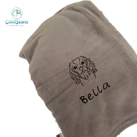 Pet Fleece Blanket - King Charles Spaniel - Personalised