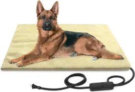 Pet Heating Pad for Dog & Cat, Adjustable 6 Temperature with 5 Timer, Multi-Size and Chew Resistant Cord, Auto Power Off Outdoor Heating Pad for Cats
