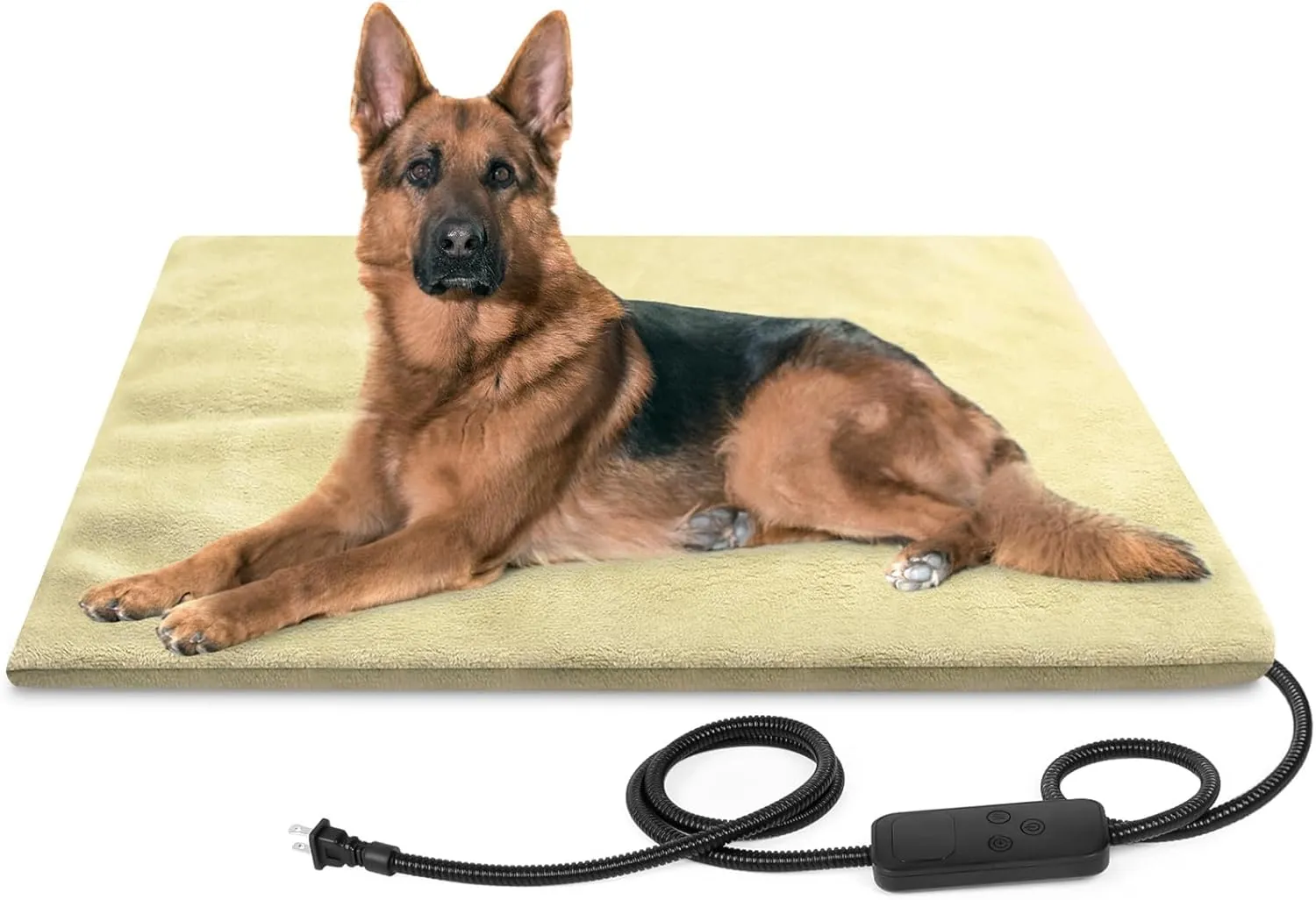 Pet Heating Pad for Dog & Cat, Adjustable 6 Temperature with 5 Timer, Multi-Size and Chew Resistant Cord, Auto Power Off Outdoor Heating Pad for Cats