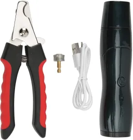 Pet Nail Grinder Set Pet 60dB Low Noise USB 3 Speed Nail Polisher Kit for Dogs Cats Rabbits Birds