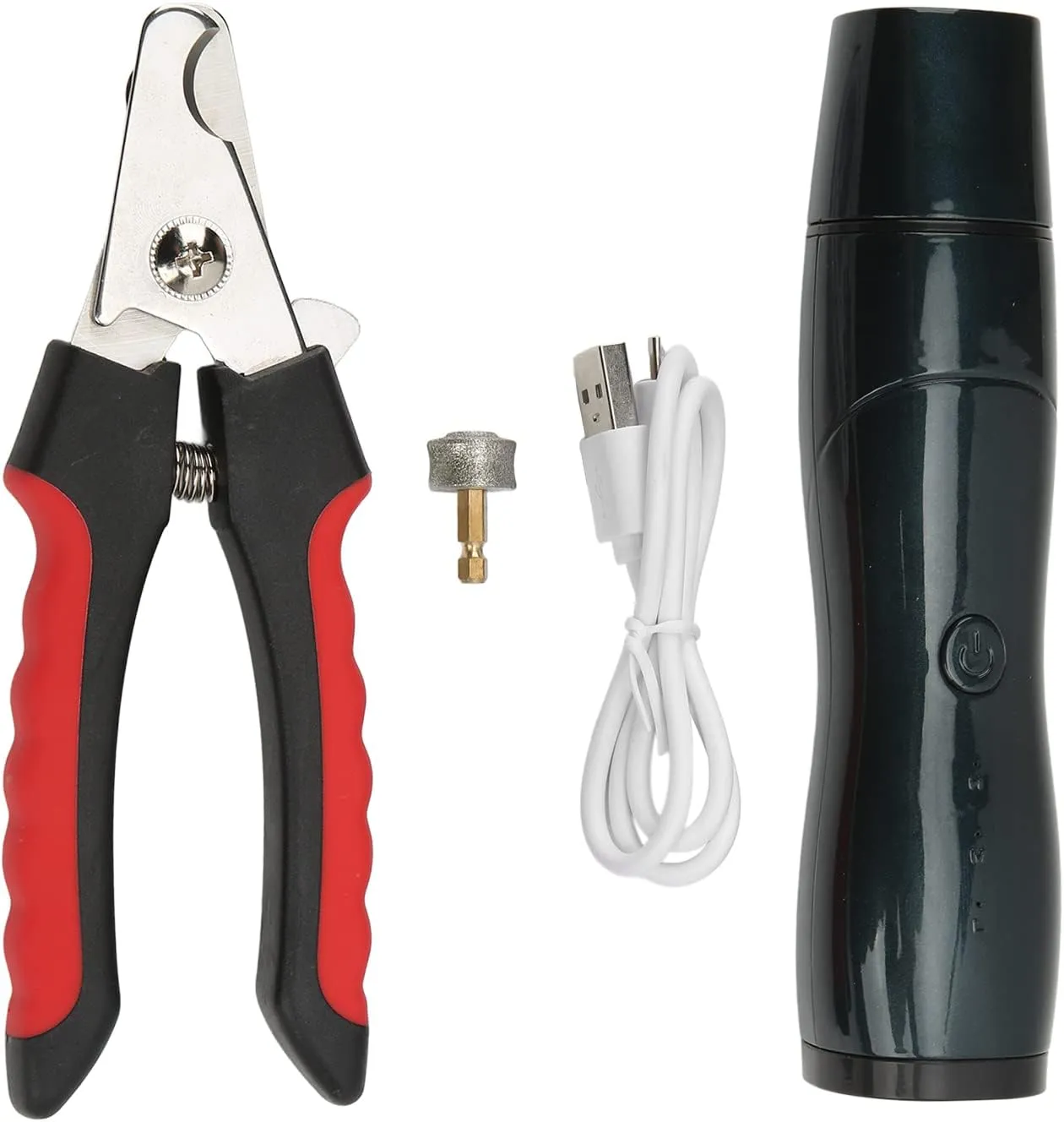 Pet Nail Grinder Set Pet 60dB Low Noise USB 3 Speed Nail Polisher Kit for Dogs Cats Rabbits Birds