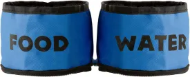 PETMAKER Collapsible Pet Bowls Collection - Portable Silicone Food and Water Dog Bowl Set, BPA and with Carabiner Clips for Travel- 2 Pack, 32oz Each Blue