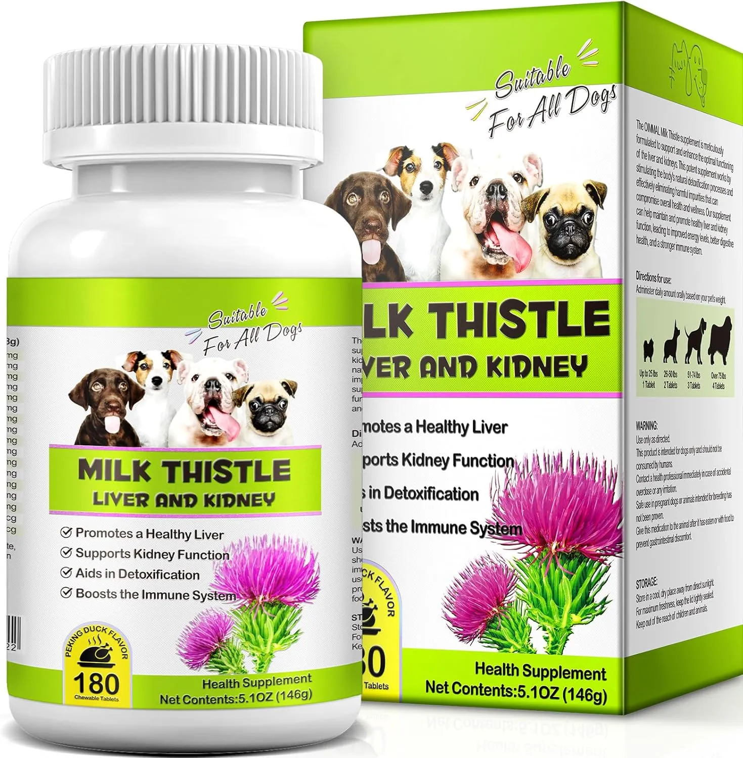 Probiotics for Dogs, 180 Chews Dog Probiotics and Digestive Enzymes, Promotes Gut Health, Dog Probiotics for Bowel Support, Immunity Health