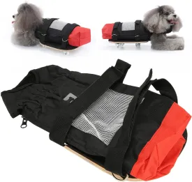 Pssopp Pet Wheelchair, Multipurpose Quiet Wheels Wood Panel Breathable Pet Wheelchair Dog Scooter for Disabled Dogs S(Suitable for 23.5kg/4.47.7lb)
