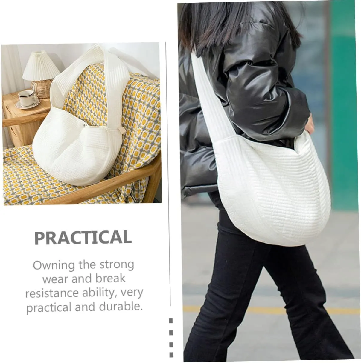 Puppy Carrier Canvas Bag Breathable Cross-Body Kitten Container for Outdoor Travel Shoulder Strap for Convenient Pet Carrying