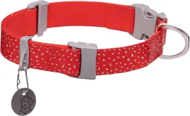 Ruffwear, Confluence Dog Collar, Waterproof and Stink Resistant, Red Sumac, 14"-20"