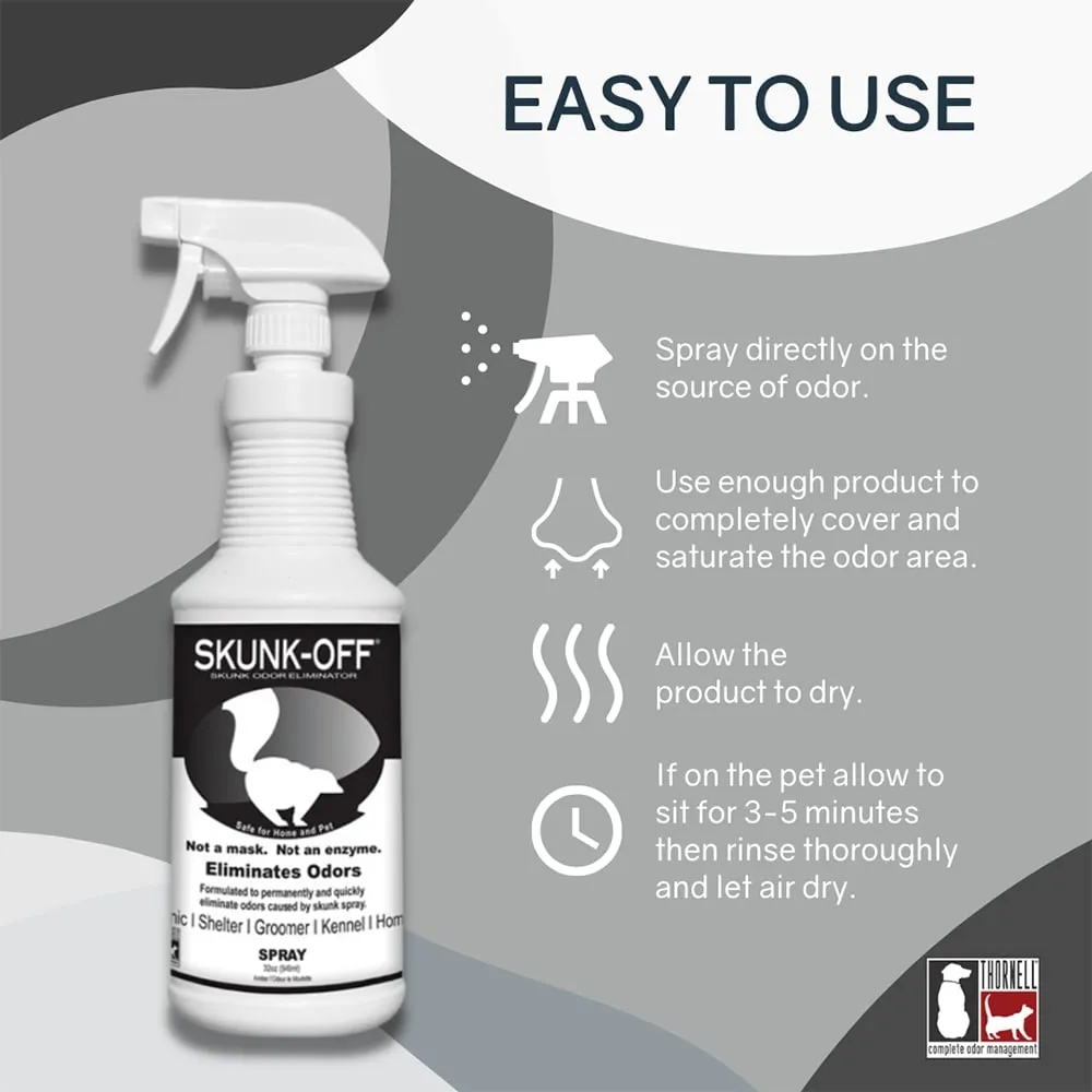 Skunk Odor Eliminator, 32 oz, Spray Trigger Bottle