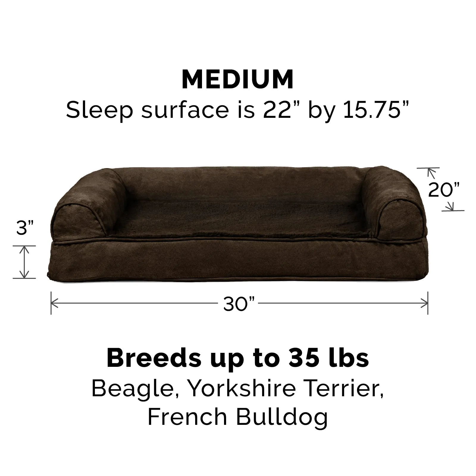 Ultra-Plush Sofa-Style Couch Pet Bed
