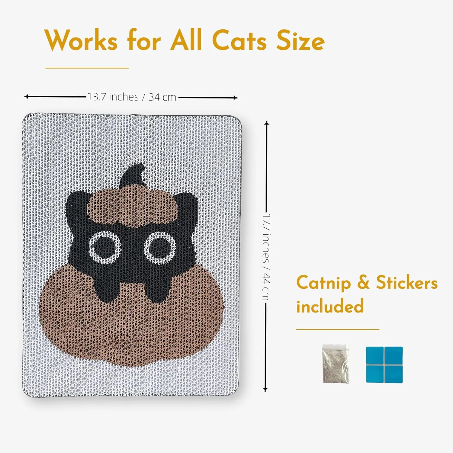 Wall Mounted Cat Scratcher - Cat scratchers for Indoor Cats with Catnip - Cat Scratching Board - Vertical cat Scratcher - Cat Wall Scratcher for Furniture Protector (Hide and Seek)