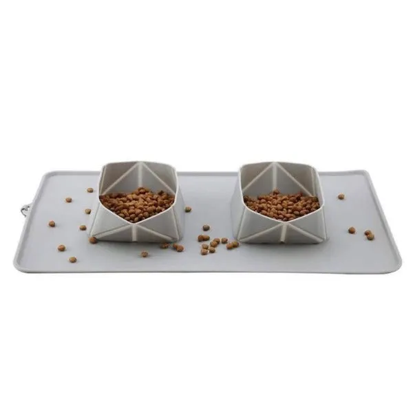 Waterproof Silicone Collapsible Dual-Use Bowl For Pet
