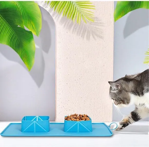 Waterproof Silicone Collapsible Dual-Use Bowl For Pet