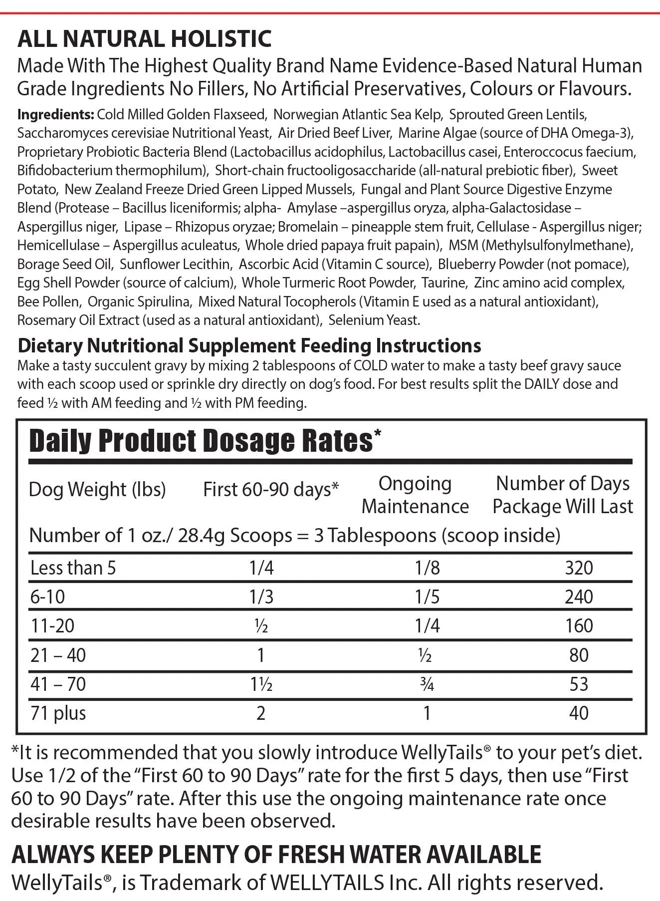 WellyTails Daily Joint & Wellbeing Supplement for Dogs