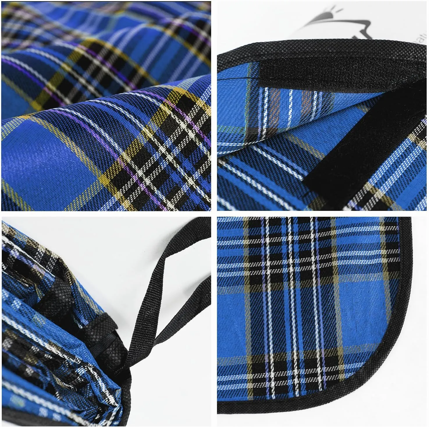 Wind Tour Family Outdoor Waterproof Durable Picnic Blankets with Carry Strap Foldable Sandproof Picnic Floor Mat for Kids Playground Camping Hiking Grass Travelling (1, Navy blue-78.7 * 78.7 in)