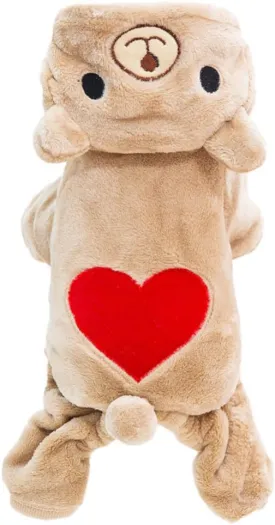 Winter Dog Hoodie, Warm Dog Clothes Puppy Sweater Coral Fleece Warm Coat Sweatshirt Outfits Apparel Accessories for Small Medium Pet, Size S