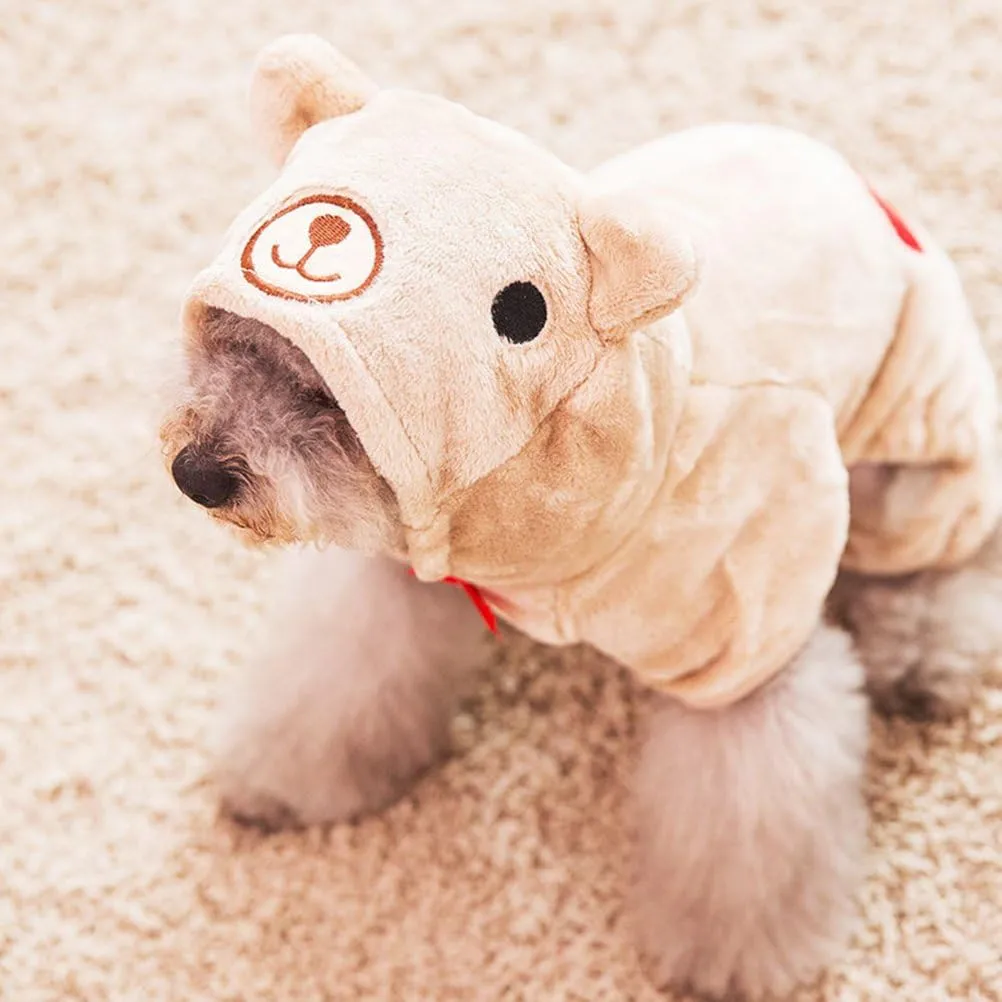 Winter Dog Hoodie, Warm Dog Clothes Puppy Sweater Coral Fleece Warm Coat Sweatshirt Outfits Apparel Accessories for Small Medium Pet, Size S